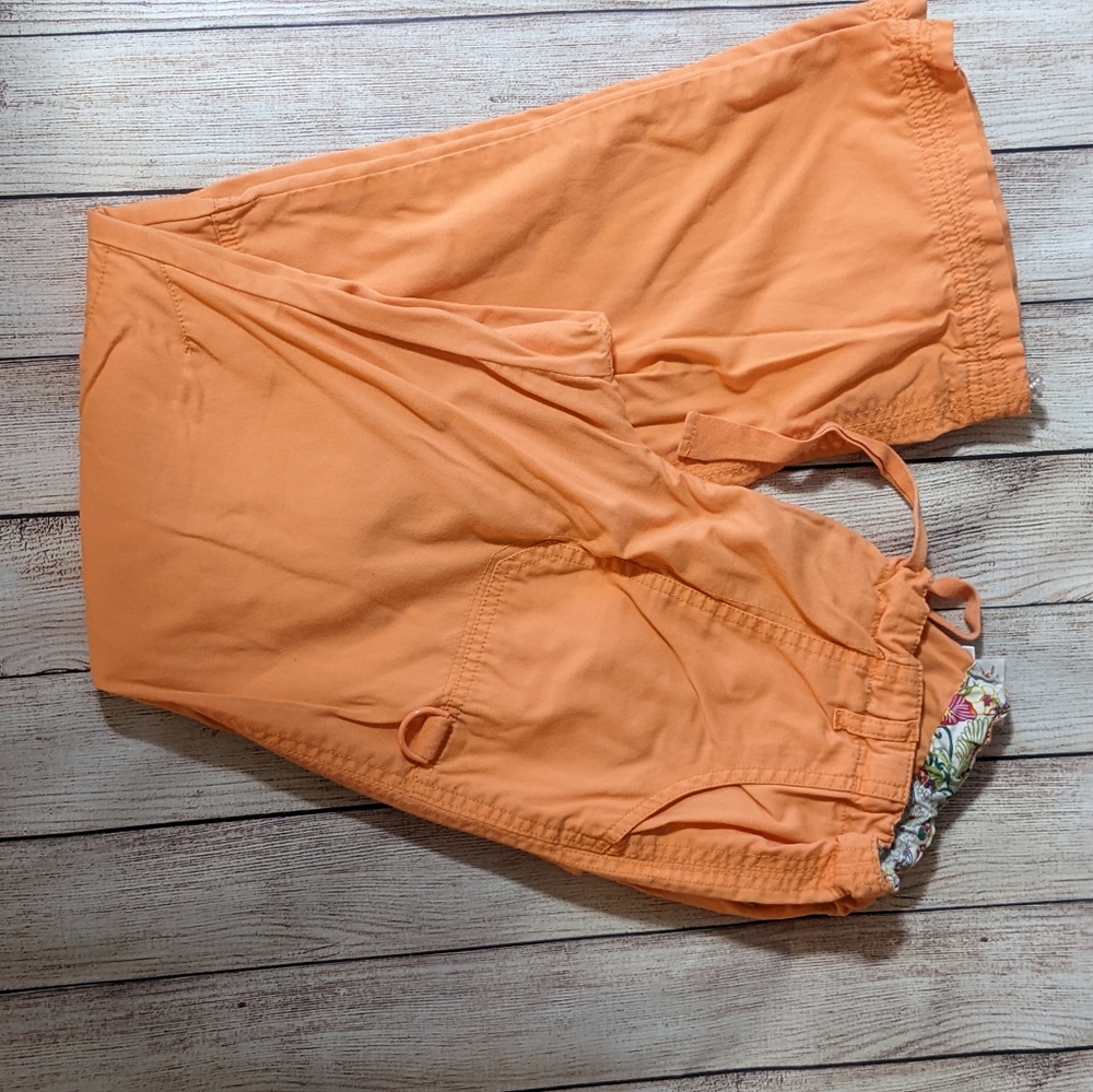 Koi Lindsey Cargo Scrub Pants, Women's Medium Tall, Pale Orange